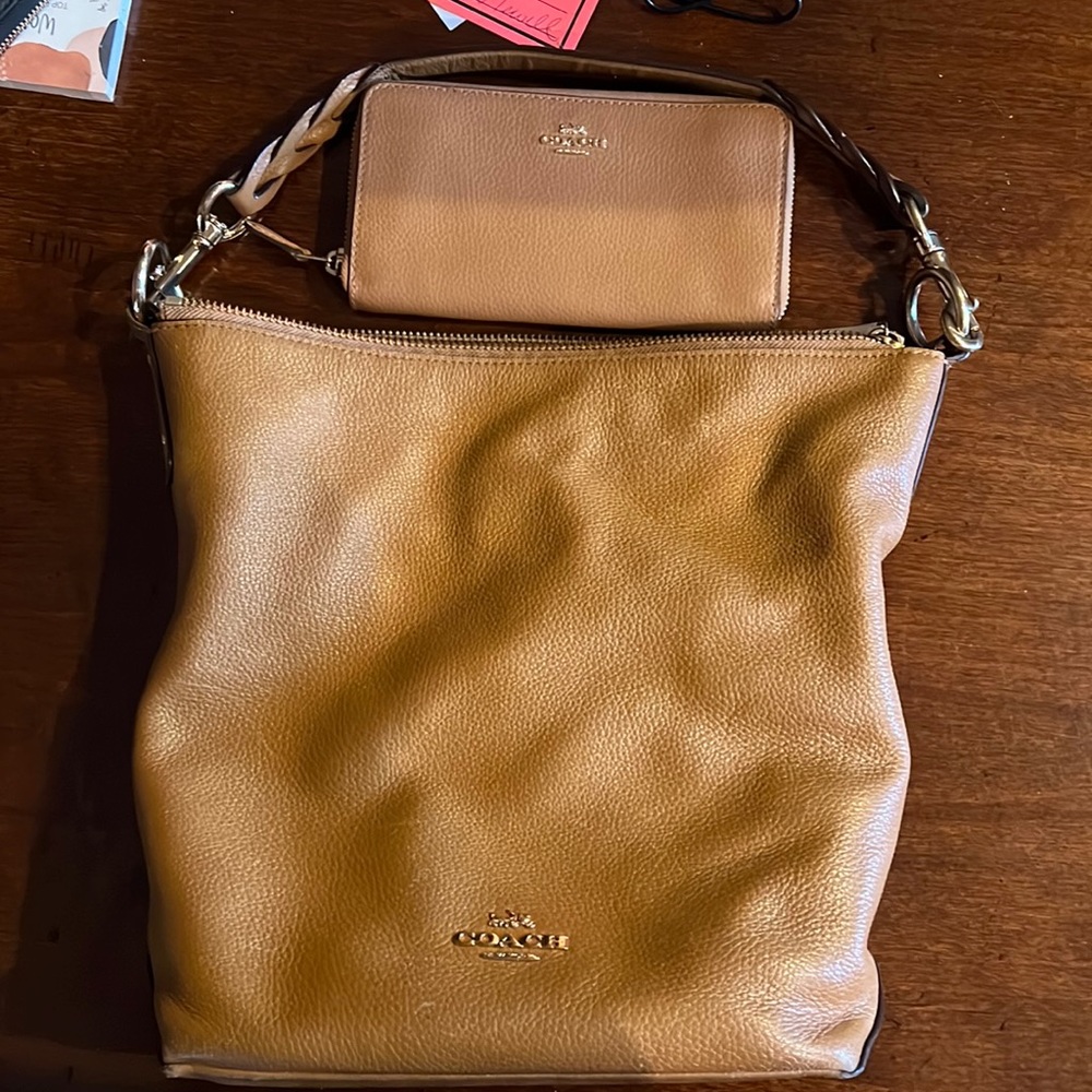 Coach bag and wallet minor wear.